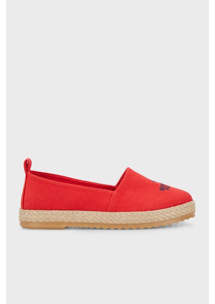 Logolu Espadril Slip-On Ayakkabı Bayan Ayakkabı PO30096