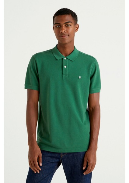 United Colors Of Benetton Logolu % 100 Pamuk Polo T Shirt Erkek Polo T Shirt 3089J3179