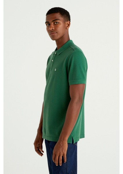 United Colors Of Benetton Logolu % 100 Pamuk Polo T Shirt Erkek Polo T Shirt 3089J3179