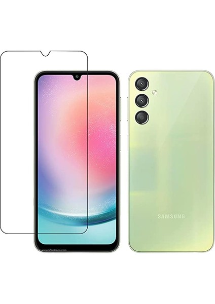 Samsung Galaxy A24 4g ile Uyumlu Ekran Koruyucu Şeffaf Temperli Kırılmaz Cam Ekran Koruyucu