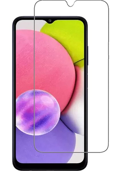 Samsung Galaxy A03S ile Uyumlu Ekran Koruyucu Şeffaf Temperli Kırılmaz Cam Ekran Koruyucu