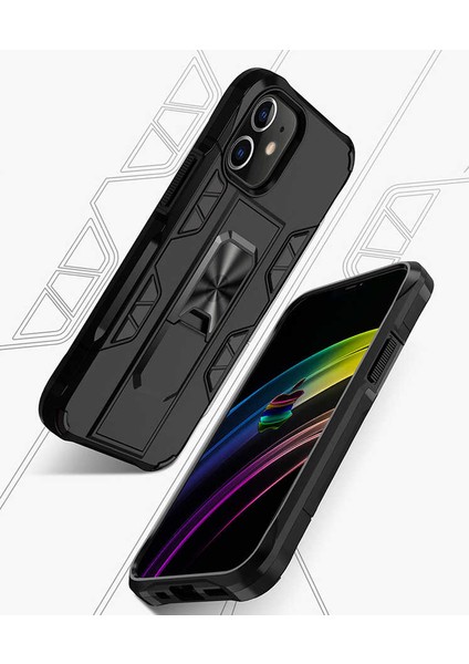 Apple iPhone 12 Pro Max Darbe Koruyucu Standlı Kılıf Kapak