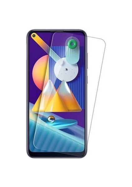 Samsung Galaxy M11 ile Uyumlu Ekran Koruyucu Şeffaf Temperli Kırılmaz Cam Ekran Koruyucu