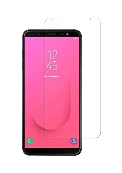 Samsung Galaxy J8 ile Uyumlu Ekran Koruyucu Şeffaf Temperli Kırılmaz Cam Ekran Koruyucu