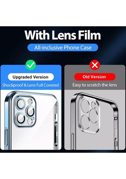 iPhone 12 Kılıf Magsafe Şarj Özellikli Kamera ve Lens Korumalı Esnek Silikon Dempre Case