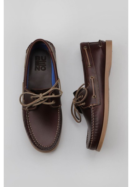 Kahverengi Kızıl Deri Erkek Loafer 11M23299