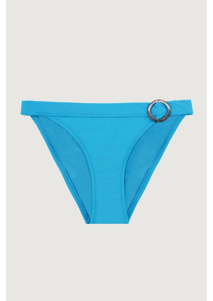 Mavi Halka Detaylı Tek Alt Bikini