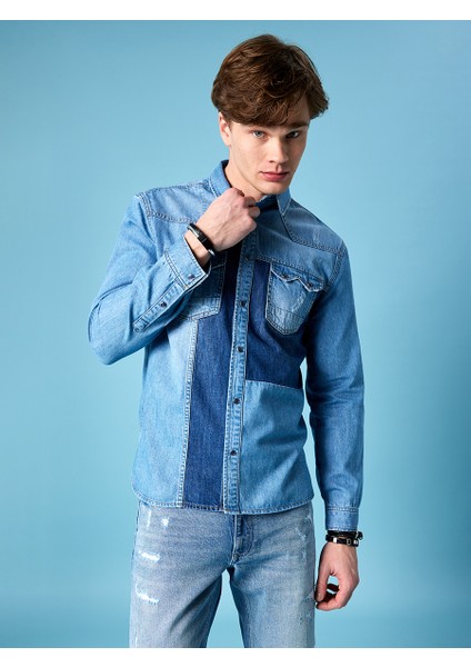 Slim Fit Erkek Gömlek U.kol