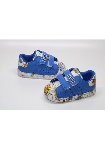 Minican Ortopedik Çok Hafif Taban Çift Cırtlı Kolay Giyim Çizgi Karakter Baskılı Çocuk Günlük Bebe Sneaker fiyatları