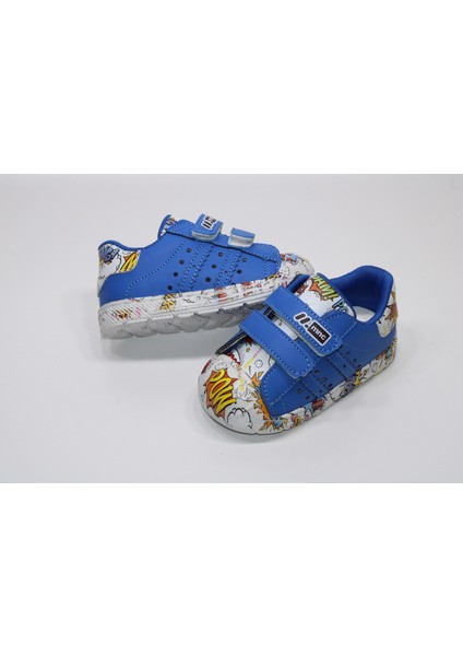 Minican Ortopedik Çok Hafif Taban Çift Cırtlı Kolay Giyim Çizgi Karakter Baskılı Çocuk Günlük Bebe Sneaker modelleri