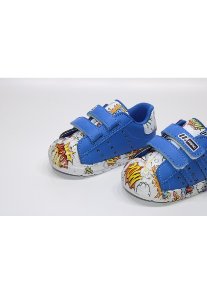 Minican Ortopedik Çok Hafif Taban Çift Cırtlı Kolay Giyim Çizgi Karakter Baskılı Çocuk Günlük Bebe Sneaker fırsatları