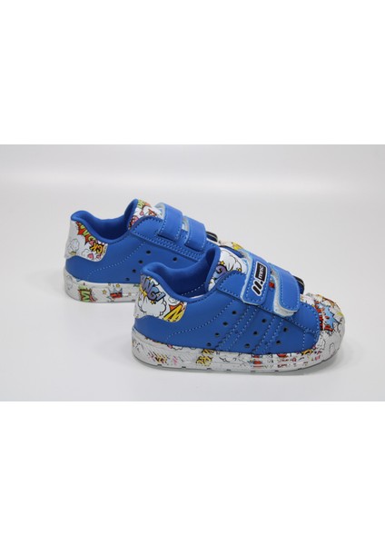 Minican Ortopedik Çok Hafif Taban Çift Cırtlı Kolay Giyim Çizgi Karakter Baskılı Çocuk Günlük Bebe Sneaker indirimleri