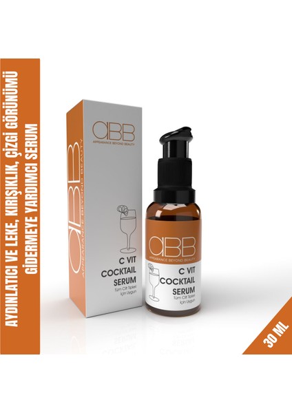 Abb - C Vit Cocktail Serum (Aydınlatıcı, Leke Karşıtı ve Ton Eşitleyici Bakım Serumu) 30 ml