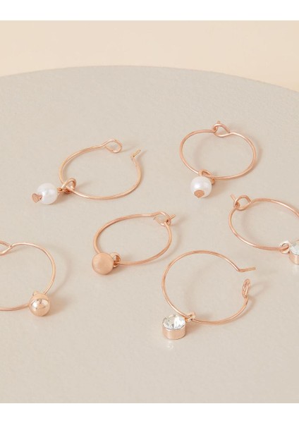 Halka Küpe Seti Rose Gold x 3 modelleri