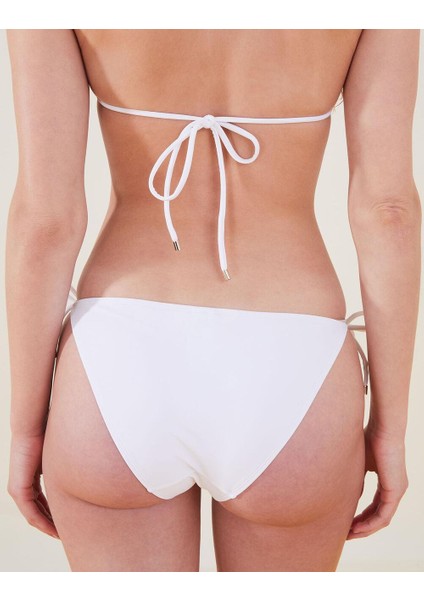 Limon ve Portakal Işlemeli Bikini Altı Beyaz modelleri