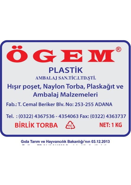 Şarküteri Buzdolabı Poşet 26X42 cm 20 Paket 300 Adet