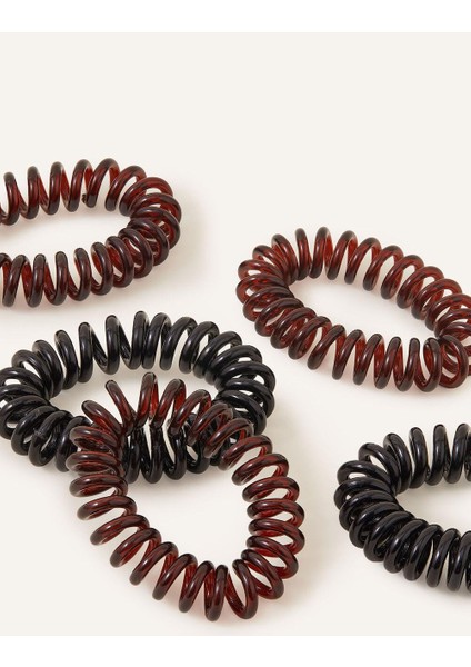 Esnek Spiral Saç Bantları 5'li Paket Kahverengi fiyatları