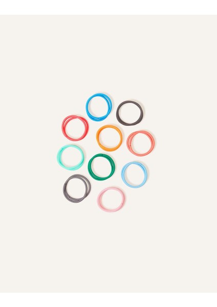 Çeşitli Renkli Saç Lastikleri 20'li Paket