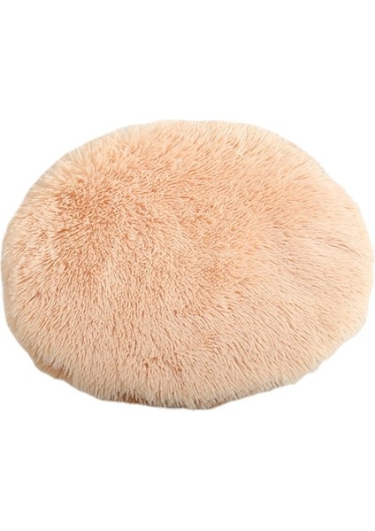 Küçük Kediler Için 40CM Yuvarlak Pet Kedi Yatak Mat Uzun Peluş Yumuşak Kabarık (Yurt Dışından)