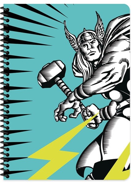 Marvel Seri2 20X28 80 Yp. Çizgili Karton Kapak Spiralli Defter