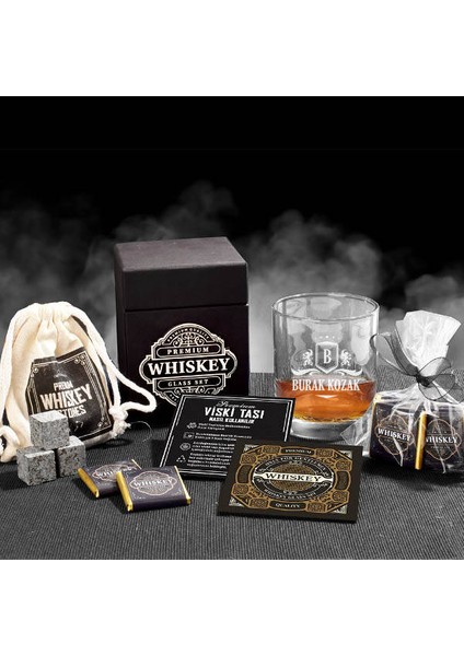 Erkeğe Hediye Viski Kadehi ve Viski Taşı Hediye Kutusu fiyatları