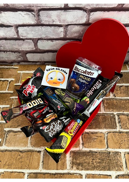 Kalp Kutuda Bol Bitter Çikolatalı Özür Dilerim Hediyesi