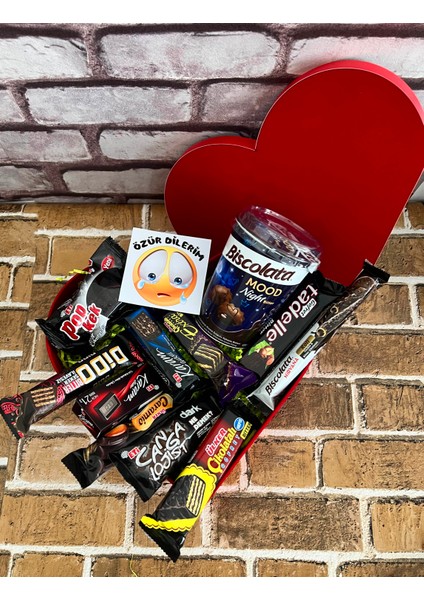 Kalp Kutuda Bol Bitter Çikolatalı Özür Dilerim Hediyesi fiyatları