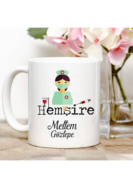 Isme Özel Hemşire Kahve Kupası