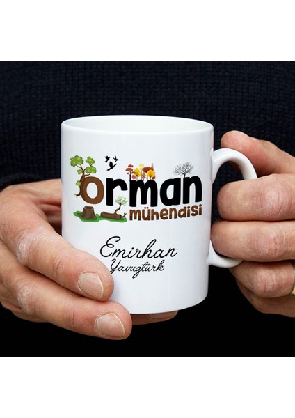 Orman Mühendisine Hediye Kupa Bardak