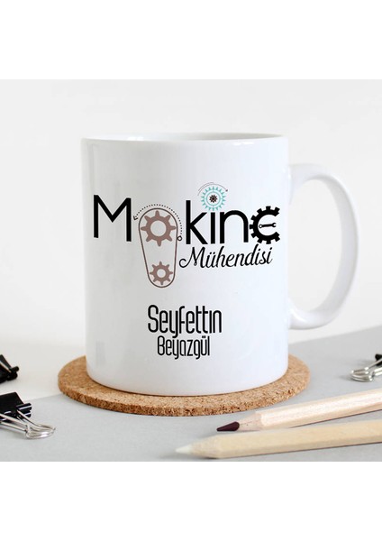 Makine Mühendisine Hediye Kupa Bardak