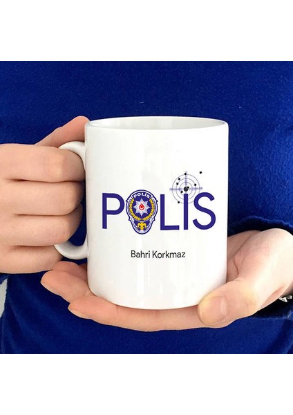 Polis Logolu Polis Kahve Kupası