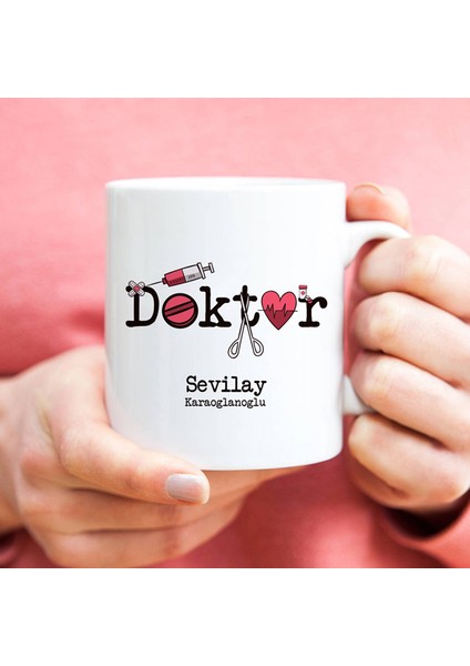 Doktorlara Hediye Isme Özel Bardak