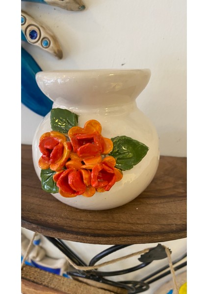 Buhardanlık Seramik Kabartma Çiçekli Buhurdanlık modelleri