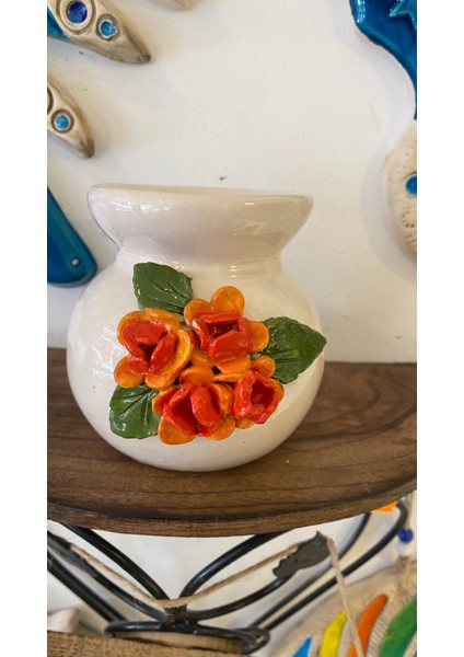 Buhardanlık Seramik Kabartma Çiçekli Buhurdanlık fırsatları