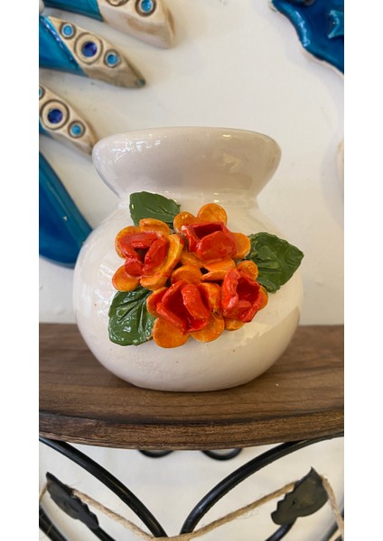 Buhardanlık Seramik Kabartma Çiçekli Buhurdanlık indirimleri