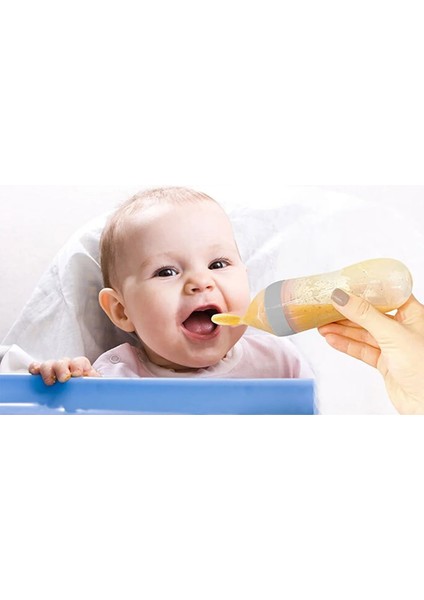 Babyjem Sıkmalı Kaşık Gri 90 ml - Özel Koruyucu Kapaklı indirimleri
