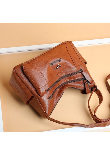 Omuzdan Askili Çanta Yumuşak Deri Büyük Kapasiteli Postacı Çantası (Yurt Dışından) fırsatları
