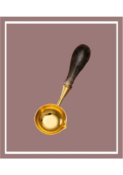 Davetiye Mum Mühürü Eritme Kaşığı El Yapımı Akrilik Saplı Füme Renk fırsatları