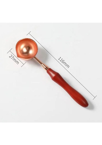 Ahşap Sap Mum Mühürü Eritme Kaşığı Paslanmaz Çelik Rose Gold fiyatları