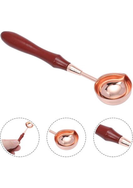 Ahşap Sap Mum Mühürü Eritme Kaşığı Paslanmaz Çelik Rose Gold fırsatları