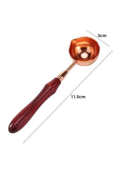 Ahşap Saplı Retro Mum Mühürü Eritme Kaşığı Rose Gold fiyatları
