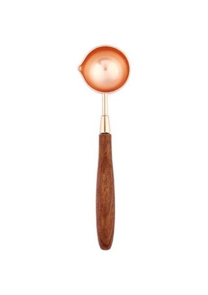 Gül Ağacı Ahşap Saplı Mum Mühürü Eritme Kaşığı Rose Gold modelleri