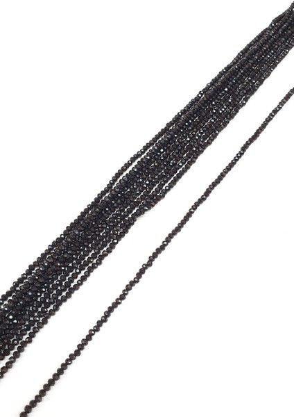 Boncuk Çeşitleri Siyah Kristal Boncuk 4 mm