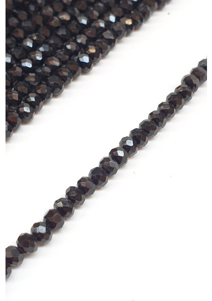 Boncuk Çeşitleri Siyah Kristal Boncuk 4 mm modelleri