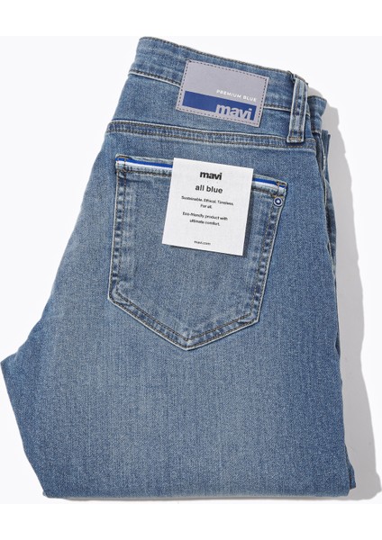 Erkek Pierre Gölgeli Mavi Premium Blue Jean Pantolon 0020983709