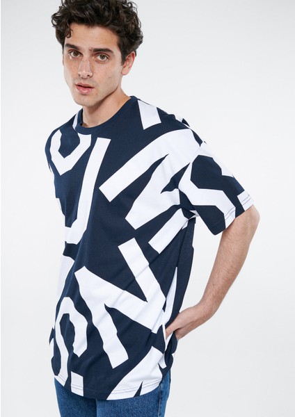 MVJNS Baskılı Lacivert Tişört 0610271-70490