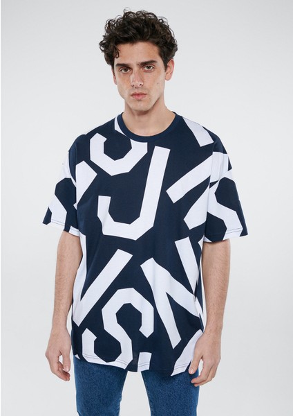 MVJNS Baskılı Lacivert Tişört 0610271-70490 fiyatları