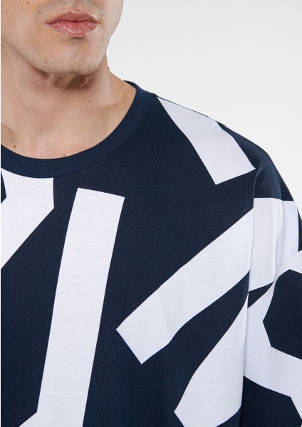 MVJNS Baskılı Lacivert Tişört 0610271-70490 fırsatları