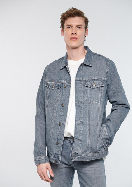 Erkek Drake Black Gri Jean Ceket 010143-33643