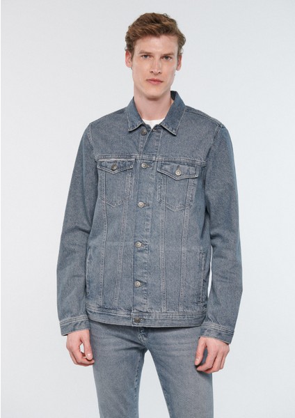 Erkek Drake Black Gri Jean Ceket 010143-33643